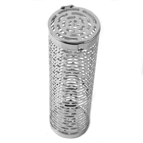 Outdoor Charcoal Cooking Stainless Steel Rolling Grilling Baskets for Veggies & Fruits