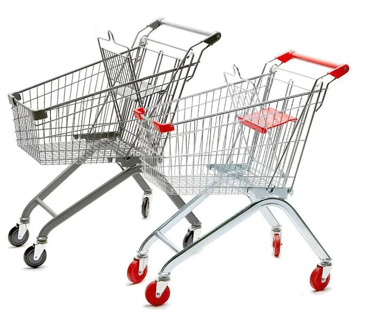 Asian Metal Shopping Trolley for Supermarket