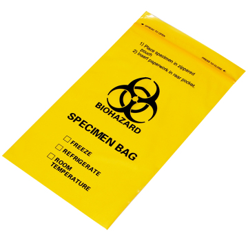 YURUI 4 Layer LDPE Biohazard Lab Self Sealing Specimen Zipper Bag