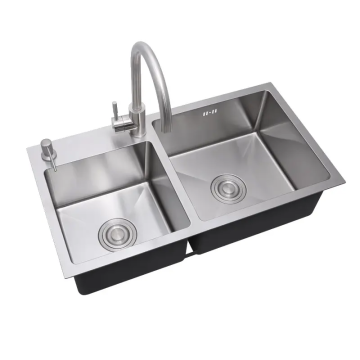 Dasen DS3022 Luxury Stainless Steel Double Bowls Drop-In Kitchen Bathroom Wash Basin Sink