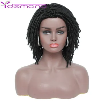 Wholesale Braid Straight Crochet Hair Wig Extension Cheap Afro Kinky Fiber Hair Synthetic For Black Women Short Wigs
