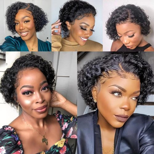 Curly Pixie Cut Wig 4X4 Lace