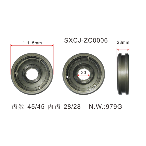 Transmission Gearbox Parts Sleeve Hub Assembly Compatible with Isuzu MYY5T NKR