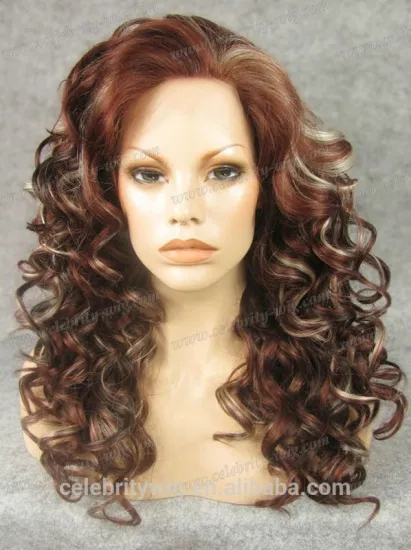 synthetic hair for women multicolor lace front wig