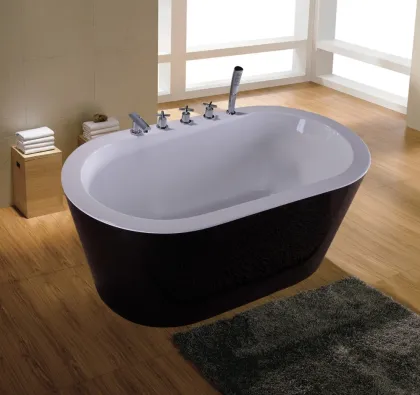 black lucite high glossy surface acrylic movable bathtub