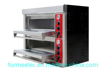 Electric Oven 8.8kw Pizza Oven 2-Decks 2-Trays Baking Oven Commercial Pizza Oven