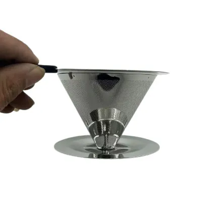 304 Stainless Steel Double Layer Coffee Filter Screen Tea Residue Funnel