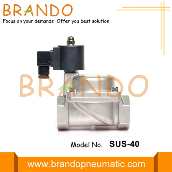 1-1/2'' PTFE Seal Stainless Steel Body Solenoid Valve