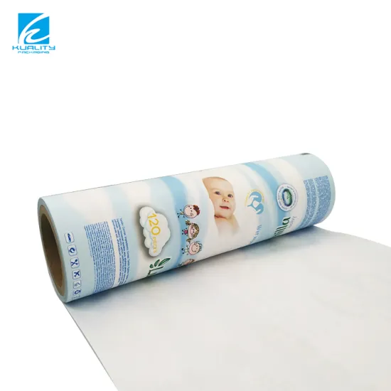 Custom UV Printed Plastic Heat Seal Laminated Baby Wipes Packaging Film