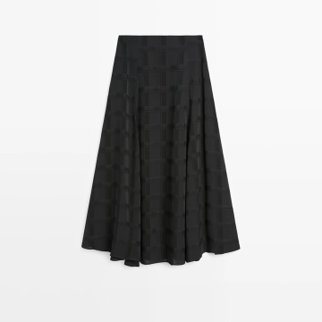 Women's casual and minimalist wide swing skirt