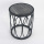 American-style marble black stainless steel side table