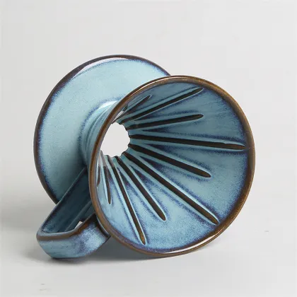 Retro Style Reactive Glaze Ceramic Pour-over Coffee Dripper Set