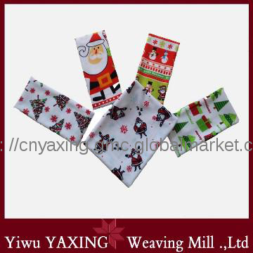 100%Microfiber christmas printed kitchen towel