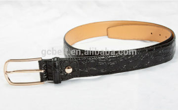 Man's 3cm black col fashionable PU waist belt