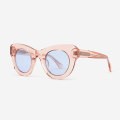 Round Cat Eye Acetate Female Sunglasses