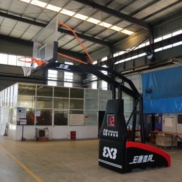 Portable 3x3 Spring-Balanced Basketball Stand
