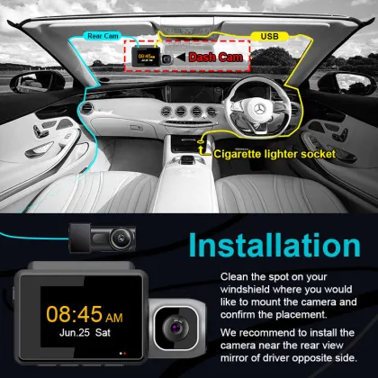 New 4K Sony Dashcam with WiFi GPS, 3 Channels & App Control