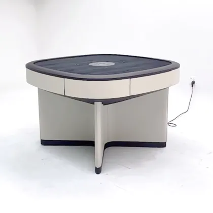Customizable Solid Wood Saddle Leather Mahjong Table