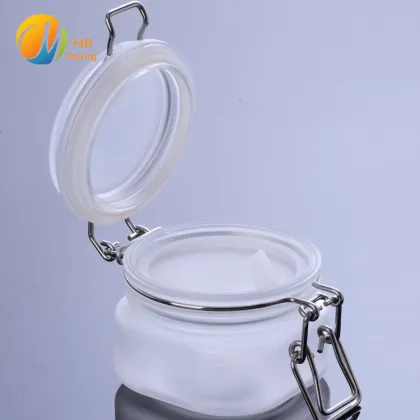 Frosted Clip Top Matte Kilner Jar - 6oz (180ml) Airtight Plastic Jar