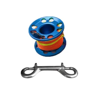Aluminium Diving Reel 30m Line with Stainless Steel Clip