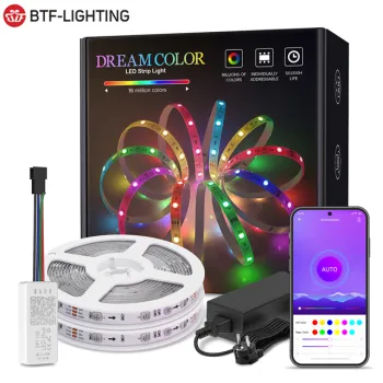 Bluetooth WiFi App Control RGB LED Strip Kit - Dream Color Addressable WS2811