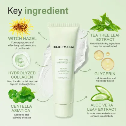 Green Tea Exfoliating Gel Facial Cleanser for Deep Cleaning