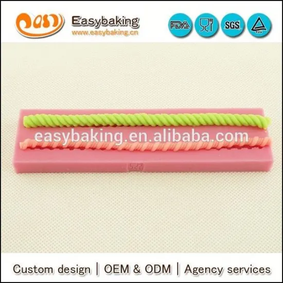Custom rope silicone molds for fondant cake decorating and Arts & Crafts