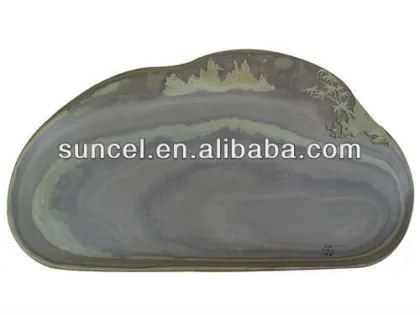 Traditional Chinese Culture Stone Tea Tray Carved