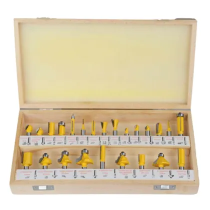 24PCS Router Bits Set with Carrying Case - CNC Router Bits for Woodworking