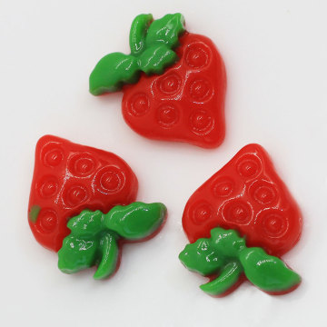 Fashion Mini Strawberry Fruits Shaped Resin Cabochon For Handmade Crfatwork Decoration Beads Slime DIY Toy Decor