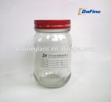 430ml food canning&coconut oil glass bottle/jars with metal tin screw cap