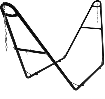 Μαύρη βάση χάλυβα Hammock Stand-550 λίβρες, 2 άτομα, 9-14 ft αιώρες