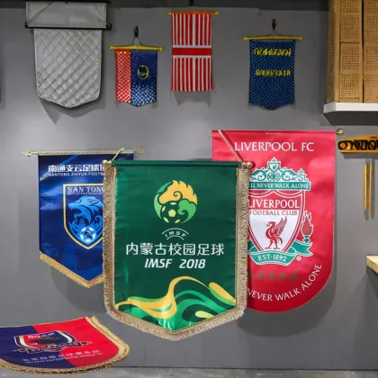 Sunshine Custom Logo Double-Sided Car Dashboard Flags for International Exchange