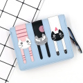 Short three-dimensional cat leather for women wallet