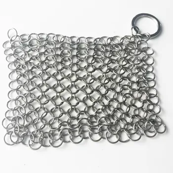 Chain Mail Scrubber for Cast Iron and Cookware Cleaning