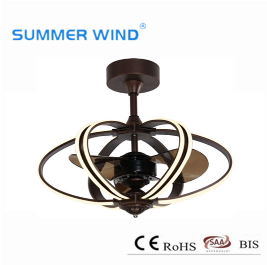 Decorative modern simple ceiling fan with light