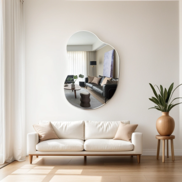 Irregular Stone Shaped Home Decoration Wall Mirror