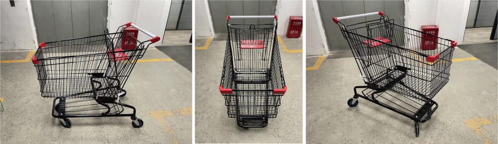 Powder Coating American Supermarket Shopping Cart