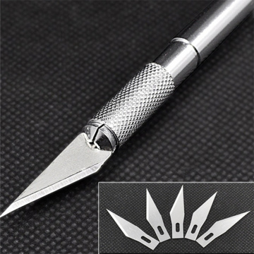 Non-Slip Metal Scalpel Knife Kit Cutter Engraving Craft knives + 6 pcs Blades Carving Tools DIY Repair Hand Tools