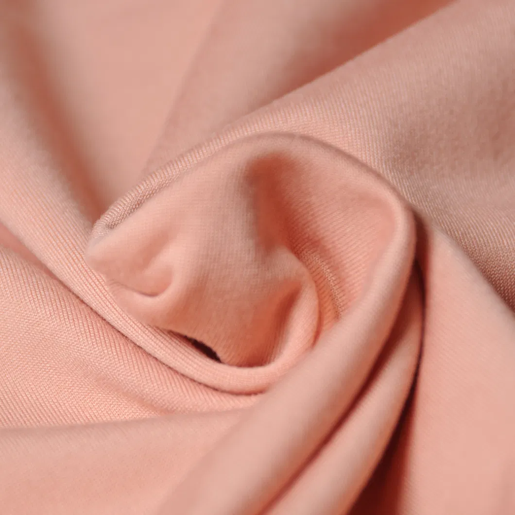 ขายส่งผ้าโพลีสแปนเด็กซ์แปรงถักผ้าถักแข็งสำหรับชุดนอนเสื้อผ้า