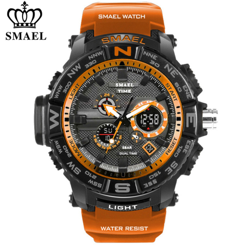 SMAEL merk dual display horloge mannen LED digitaal