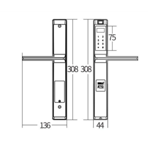 Slim Series Smart Lock Door с пръстов отпечатък