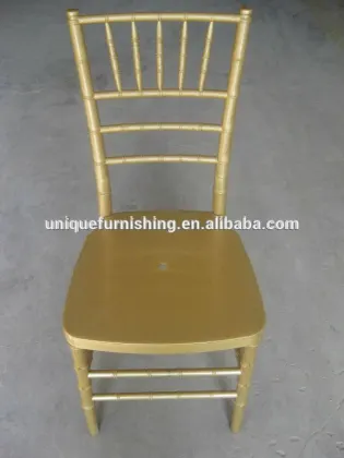 Gold Resin Tiffany Chair With Cushion For Sale