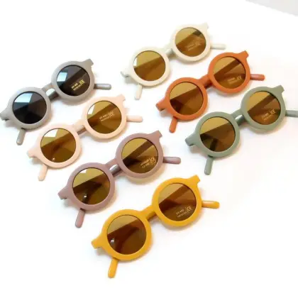 Colorful Kids UV400 Sunglasses - PLAYWOOD Small Round Boys Girls Shades 2025