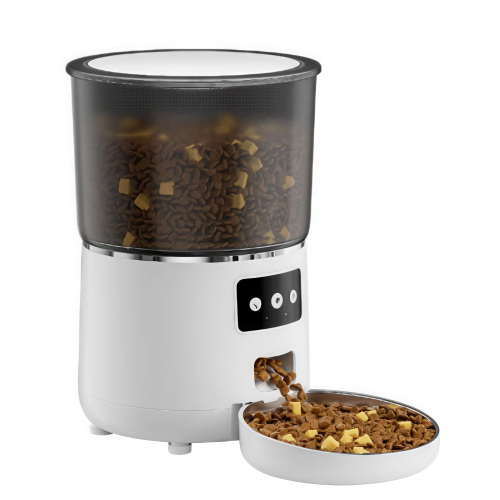 Alimentador inteligente de acero inoxidable para mascotas, dispensador automático de alimentos con batería, WiFi, Control por aplicación, diseño bonito, alimentación por voz programada
