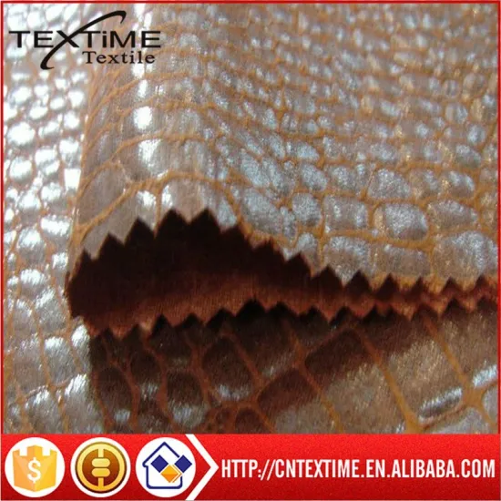 Brown color bronzed suede fabric