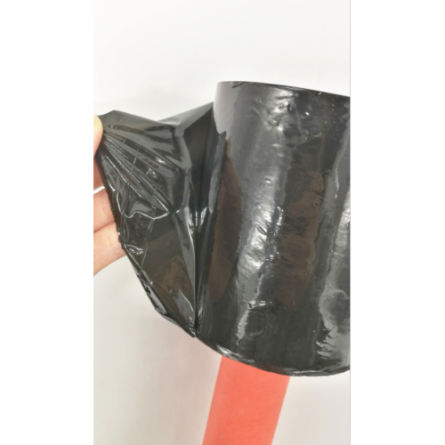 Hot sell red handle black stretch film