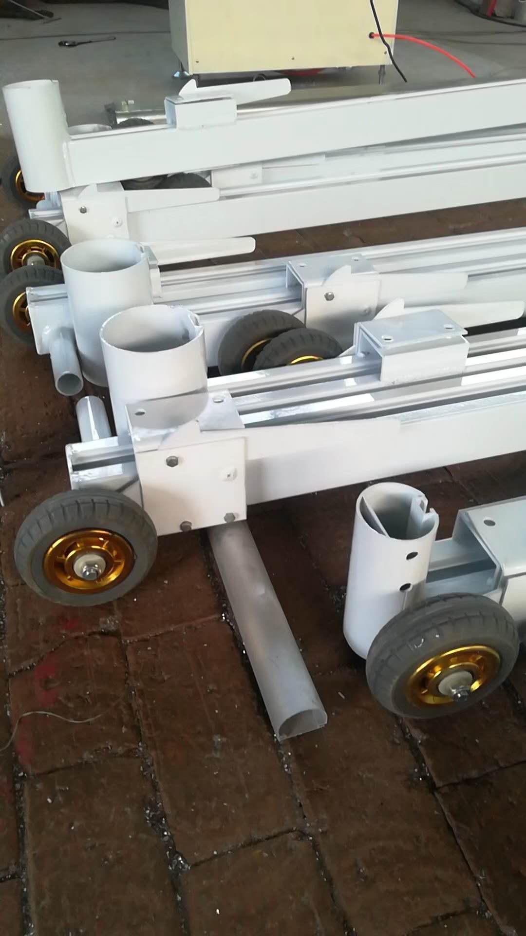 All Alu alloy movable football goal with wheels