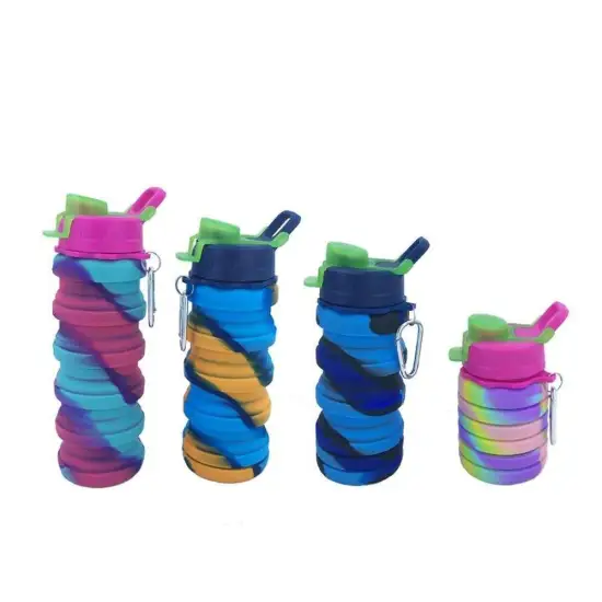 Customized Silicone Folding Cup - Travel Portable Collapsible Water Bottle