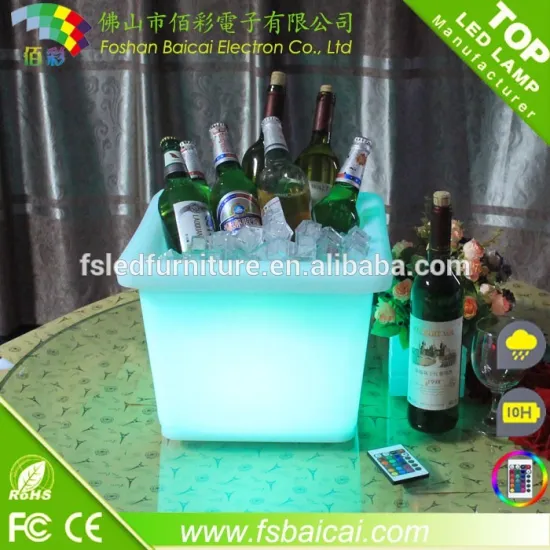 CE&ROHS certification Factory Direct Wholesale LED bucket Bar/LED illuminated ice bucket